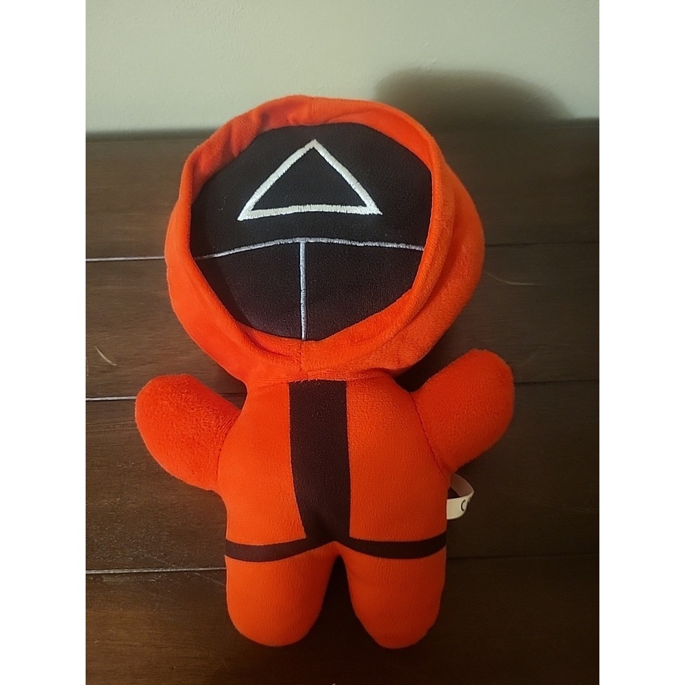 Squid Games Red‎  Guard Triangle 10" Plush Toy Big Head
